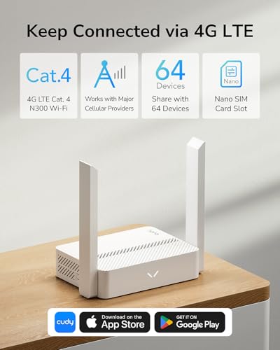 Router Cudy LT300 4G LTE 300Mbps, Plug & Play, OpenVPN - Imagen 3