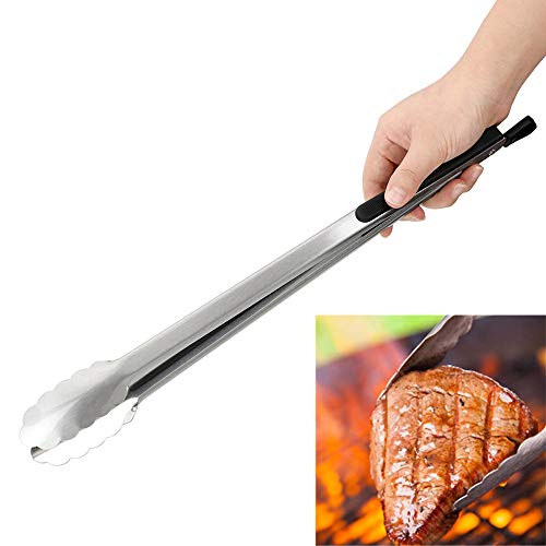 Aourrmmer Brush 2pcs Barbecue Salad Food Clip BBQ Tongs Stainless Steel Kitchen Tools Multifunction Grill Tools Barbecue