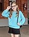 Arshiner Girls Clothing Set Fashion Long Sleeve Button Down Hooded Sweatshirts and Sweatpants Kids 2 Piece Outfits 9-10Y