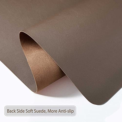 Image of Desk Pad Large, DOBAOJIA Desk Mat, Laptop Mat, Writing Pad, Desk Blotter, Extended Mouse Mat, Large Mouse Pad for Office /Home, PU Leather Waterproof +Suede Non-Slip 35.4 inch X 16.9 inch (Mud)