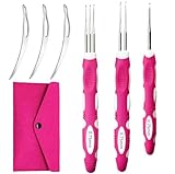 Crochet Hooks for Hair,3 Dreadlock Crochet Hook,Crochet Needles for Hair,3 Interlocking Tool for Locs,Crochet Needle for Locs,Hair Crochet Hook,Dreadlock Accessories