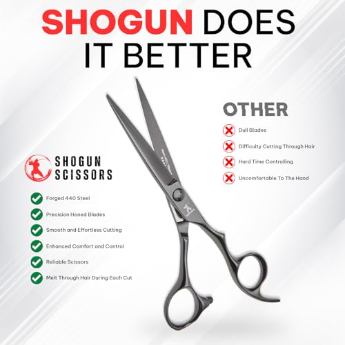 Ciseaux de coiffure professionnel Shogun Ghost acier 440C durable - 8
