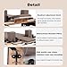 MENERGYCE Pilates Reformer Machine Folding, Pilates Reformer Oak Pilates Exercise Bed, Home Multifunctional Silent Pilates Core Reformer, Foldable Bed Pilates Fitness Equipment with Sitting Box