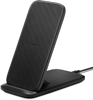 Spigen SteadiBoost Flex Convertible Fast Wireless Charger Stand 7.5/10/15W Works with Galaxy S20/S20+/Ultra/Z