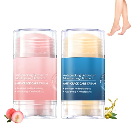 Pack 2x Crema Reparadora para Piel Agrietada,Crema de Manos y Pies Secos,Hidratación Intensa para Grietas,Talones y Codos,Bálsamo Reparador No Graso con Aroma Natural