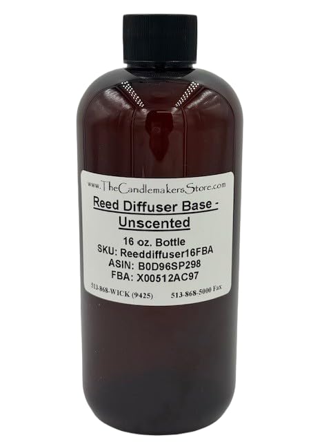 Reed Diffuser Base UnScented (16 oz Bottle) transforms Fragrance and Essential Oils into Reed Diffuser Oils.