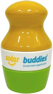 Solar Buddies Sunscreen Applicator - Single Green - Refillable Roll on Sponge Sunscreen, Suncream & Lotion Applicator For Kids, Adults & Families - Holds 3.4fl oz, Perfect Size for Travel