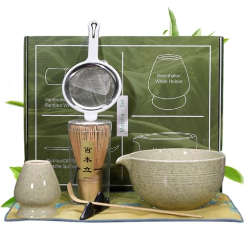 Kit thé matcha en céramique et bambou, service de table traditionnel - 2