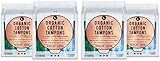 L. Organic Cotton Tampons with BPA-Free Applicators, Regular + Super Absorbency, 64 Count