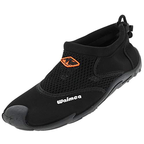 Waimea u00a0zapatos de baño aqua zapatos, Negro, 30