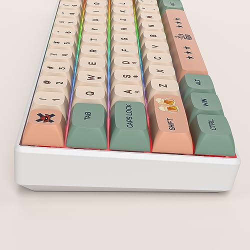 Image of Guffercty kred 136-keycaps XDA Profile PBT Keyboard Key caps Full Set, Custom Keycaps Dye Sublimation for 61 /68 /84 /87 /108 Mechanical Keyboard (Cowboy)