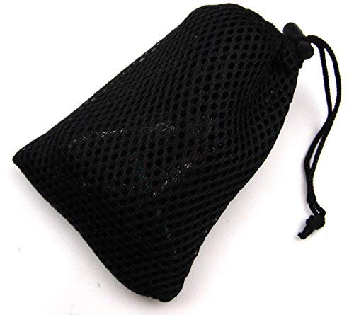 Wholesale Nylon Mesh Drawstring Bag Pouches for Mini Stuff Cellphone Mp3 9x14cm (Black 50 Packs)2