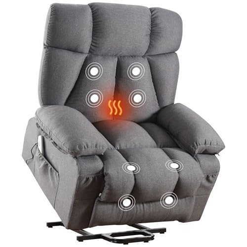 Sillón reclinable clásico con brazos acolchonados gris miniatura 1