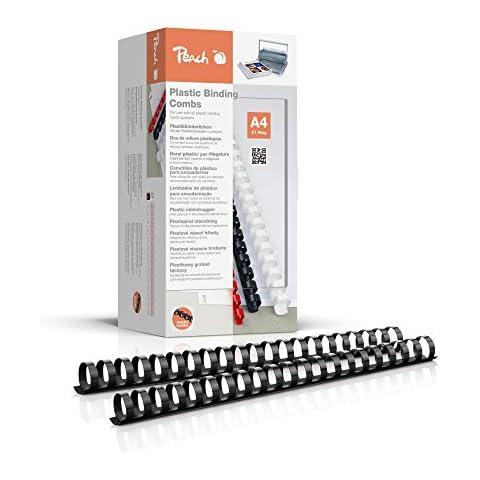 Peach Plastikbinderücken A4-25mm - 240 Blatt - 50 Stück - schwarz - PB425-02 Cover