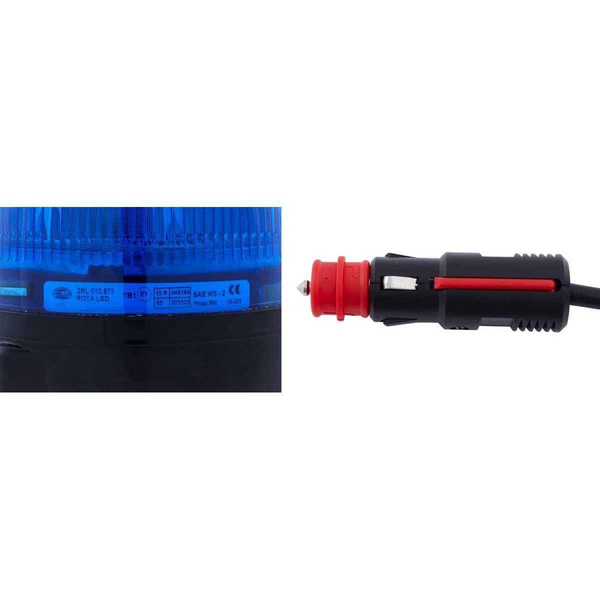 HELLA 2RL 010 979-121 LED-Proiettore rotante, RotaLED, 12/24V, blu, Fissaggio magnetico, Cavo 600mm