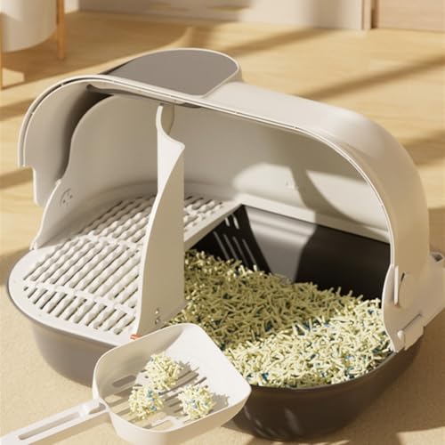 Caja sanitaria grande para gatos con puerta y pala miniatura 5