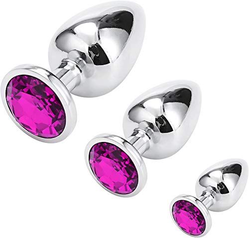 Greenpinecone Klein Medium Groß Metall Analplug Set Buttplug Anal Butt Plug mit Kristall Diamant