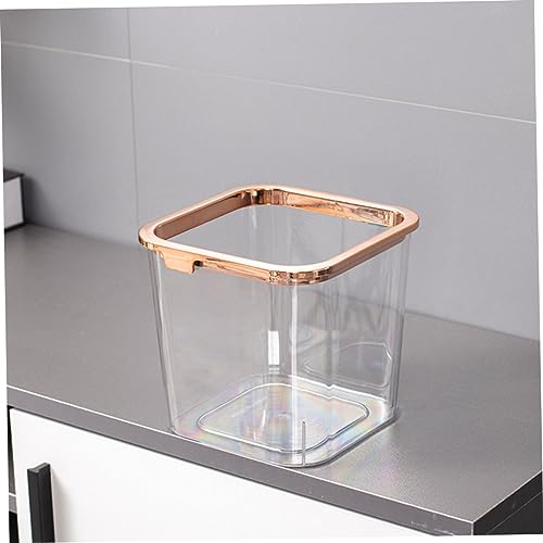 Unomor Caneca de Basura Transparente Rectangular 2 piezas miniatura 5