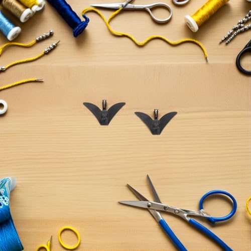 Clips de corbata negros con fijación resistente de metal para trajes 5