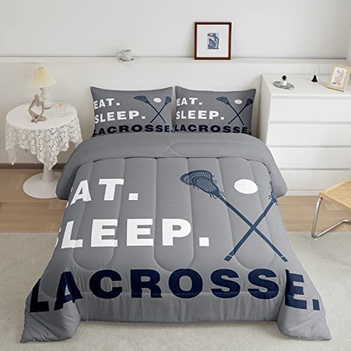 Image of Feelyou Lacrosse Comforter Set King Size for Kids Adults