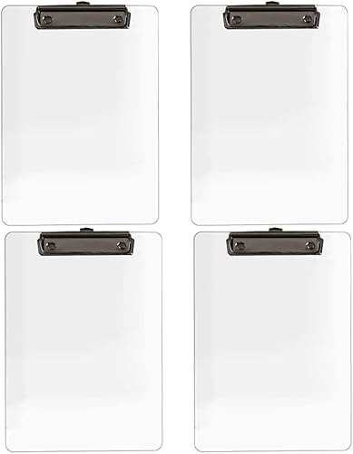 Vista 35 de JIARI Paquete de 2 portapapeles de acrílico transparente para oficina, tamaño A4, 8.6 x 12.2 pulgadas (dorado)