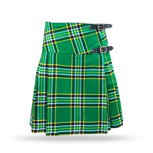 Women’s Mini Scottish Traditional Tartan Kilts Ladies Adjustable Leather Buckle High Rise Skirt