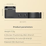Freewell Uchwyt na kciuk do Leica Q3 i Q3 43 z uchwytem na zimną butę, aluminium CNC, silikonowa wyściółka odporna na zarysowania