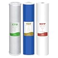 SimPure 3-Stage 20" x 4.5" Sediment Carbon and KDF Whole House Water Filter Set Replacement, 5 Micron Filters for DB20P-3KDF, DB20P and 20-in Filter Housings