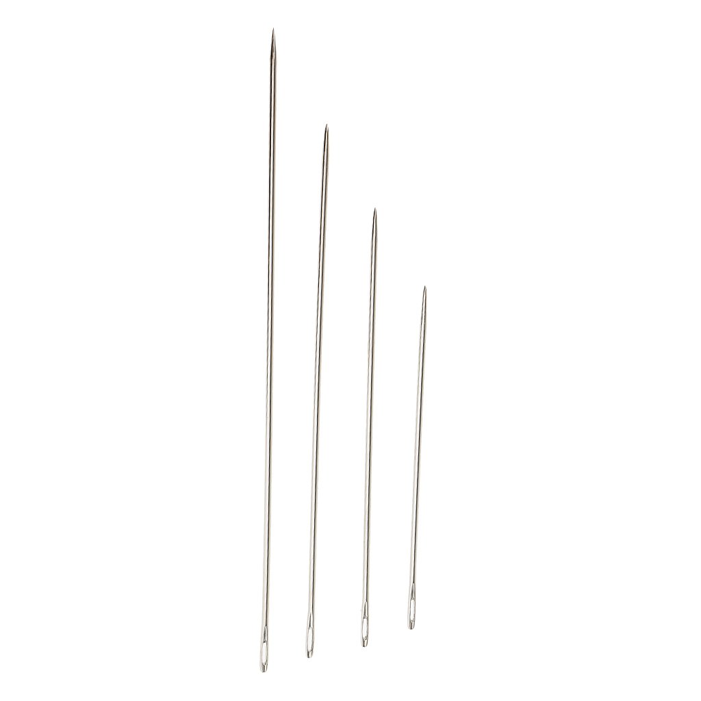 F Fityle Kit Cucito: 4 Aghi In Acciaio E 10 Bobine Filo Poliestere Per Jeans (50m) – Assortimento Colori E Misure
