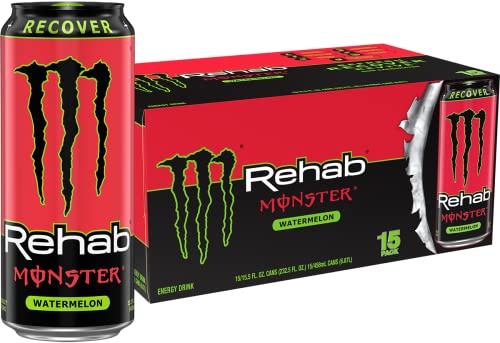 Image of Monster Energy Rehab Watermelon + Energy, Energy Drink, 15.5 Ounce