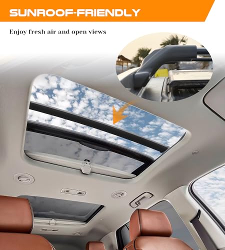 Image of 330 lbs Lockable Roof Rack Cross Bars Fit for 2018-2021 Chevy Chevrolet Traverse with Side Rails, Aluminum Crossbars, Rooftop Accessories for Skis Bike Kayak Cargo Box