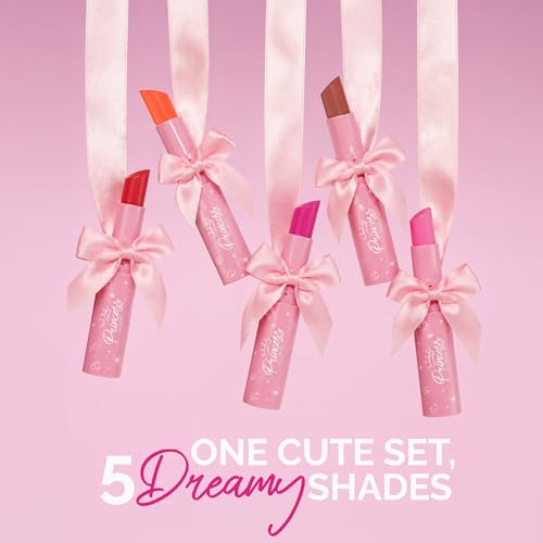 Image of Princess by RENEE Lippieland Lipstick Set Of 5 For Kids & Preteens | Creamy Texture, Subtle Shine | Buildable Pigment, With Coconut Oil & Shea Butter | Moisturizes & Nourishes Lips | 5 x 1.6g