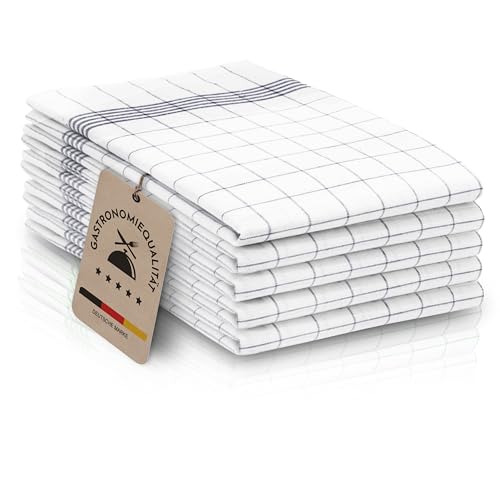ZOLLNER Set de 5 paños de Cocina 100% algodón, 50x70 cm, Gris.