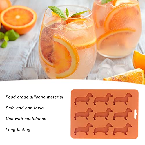 Molde para cubitos con forma de dachshund de silicona miniatura 2