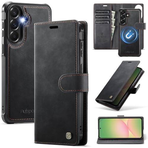 Coque Galaxy A57 5G résistant aux chocs et anti-traces étui portefeuille noir
