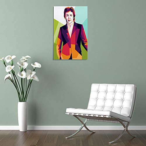 ASDYO Paul McCartney Poster décoratif sur toile Motif groupe de rock des Beatles 50 x 75 cm - Les Beatles, Paul McCartney, John Lennon, RIngo Starr, George Harrison ASDYO Paul McCartney Poster décoratif sur toile Motif groupe de rock des Beatles 50 x 75 cm – Image 6
