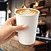 Biotakeware Paper Coffee Cups 12 oz, 100 Pack White Disposable Cups for Hot & Cold Beverages, Sturdy with Leak-Resistant Lining, Ideal for Home, Small Office, Party and Travel