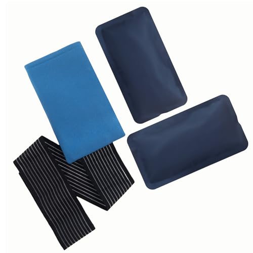 BICAREE Reusable Hot & Cold Therapy Ice Pack for Injuries – Adjustable & Flexible Gel Wraps – Alleviate Joint Pain, Muscle Soreness, Migraine Relief (3-Piece Set)