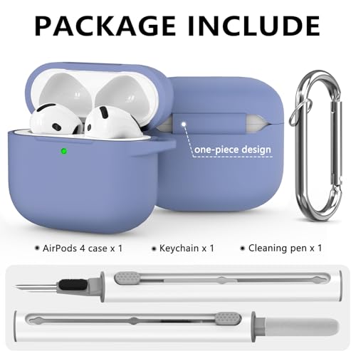 Image of Ljusmicker for AirPods 4 Case 2024 with Cleaner Kit,Lavender