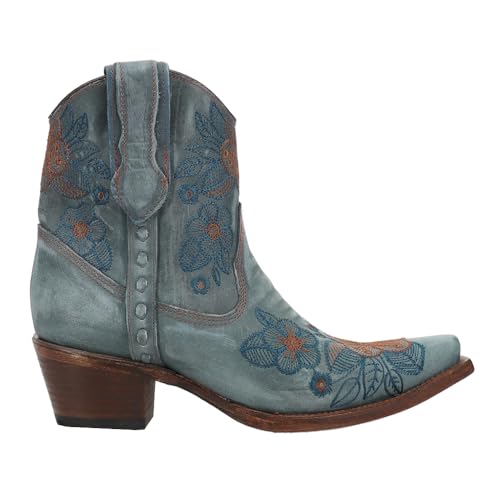 Image of Corral Boots Ld Flowered Embroidery Ankle Boots