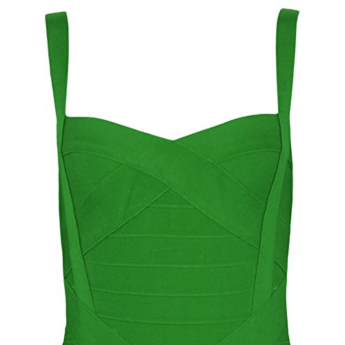 Image of Midi-Calf Solid Color Spaghetti Strap Rayon Bandage Dress