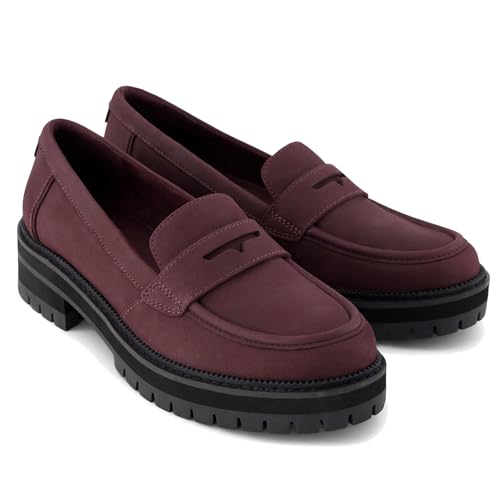 Image of TOMS Womens Cara Slip On Lug Sole Casual Loafers - BlackBerry 8 B
