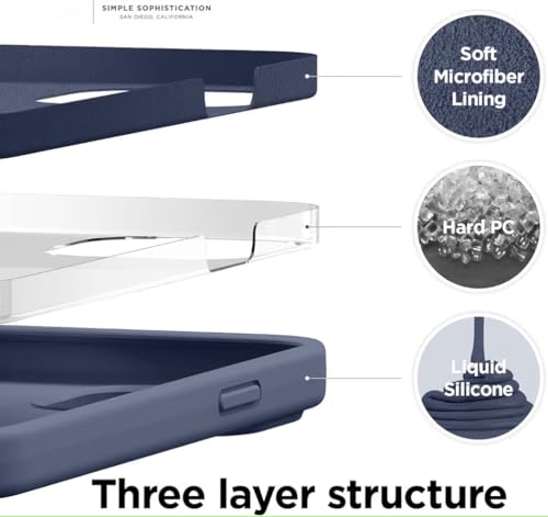 Image of Silicone Case compitable for iPhone 15, Light Blue Protective Cover with Camera Protection Smooth and Soft (Blue)