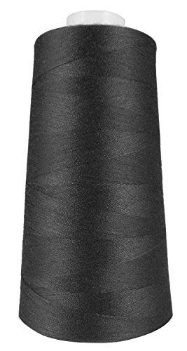 Hilo de poliéster oscuro de 5000 metros, 1 bobina para costura, bordado, quilting y sobrecostura