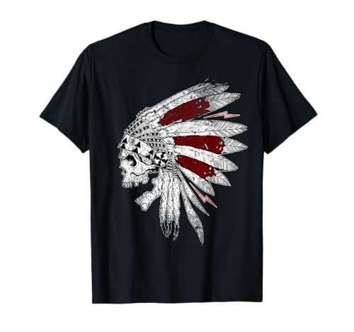 vintage Native american indian skull T-Shirt