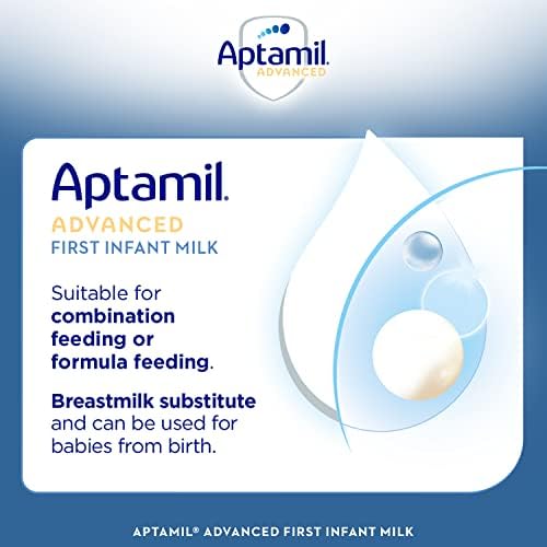 Aptamil Advanced 1 First Infant Baby Milk Powder Formula, from Birth, 800g (Pack of 4)