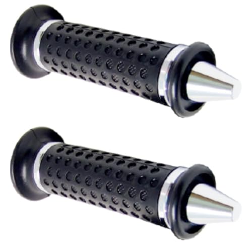 Guidon scooter confortable avec les poignées caoutchouc 120 mm chrome