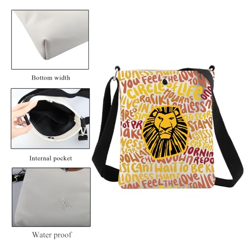 CMNIN The Lion Musical Inspire Gifts Hakuna Matata Crossbody Bag Animal Kingdom Gifts for Lion Lovers Fans Lion Merchandise3