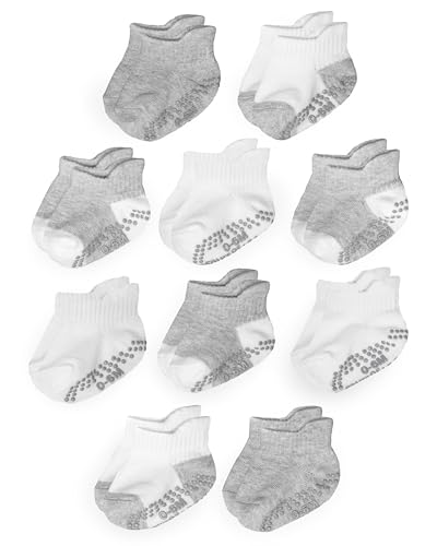 Image of Fruit of the Loom Cotton Grip Socks for Baby and Toddler