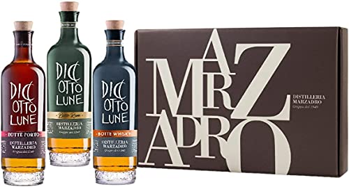 Marzadro Set Regalo - Diciotto Lune Botte (Porto +Whisky+Rum) 3 x20cl